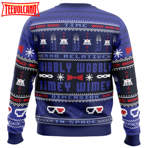 Timey Wimey Doctor Who Ugly Christmas Sweater