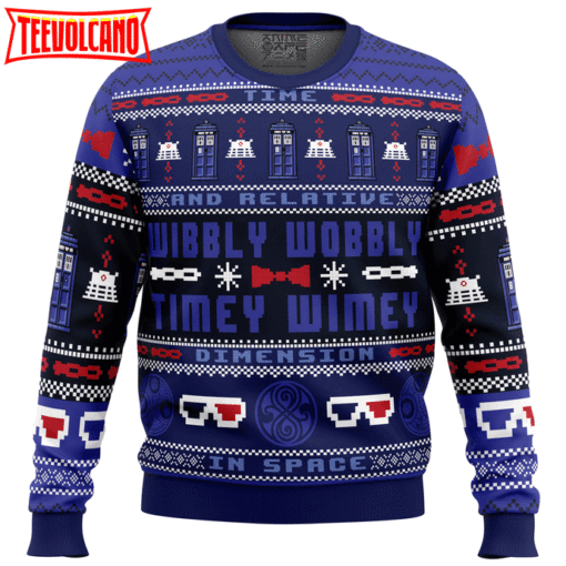 Timey Wimey Doctor Who Ugly Christmas Sweater