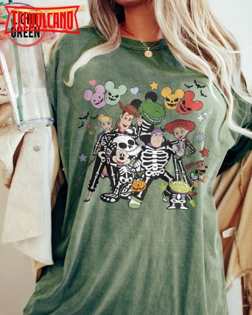 Toy Story Halloween Shirt, Mickey And Friends Skeleton Shirt