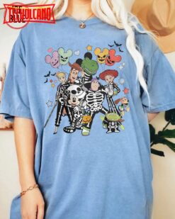 Toy Story Halloween Shirt, Mickey And Friends Skeleton Shirt