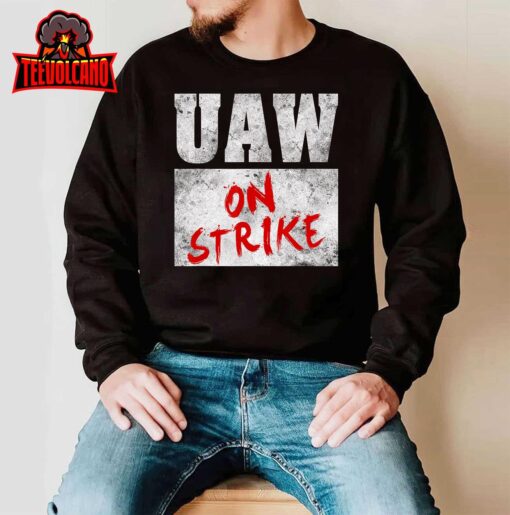 UAW On Strike Red Tee United Auto Union Workers UAW Striking T-Shirt