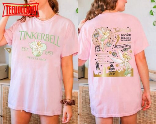 Vintage Tinkerbell Shirt, Disney Tinkerbell 1953 Neverland Shirt