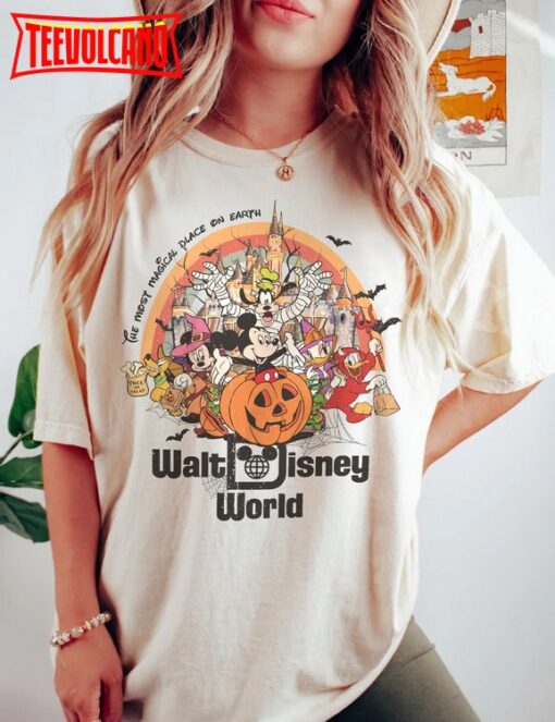 Vintage Walt Disney World Halloween Shirt, Mickey and Friends Halloween Shirts