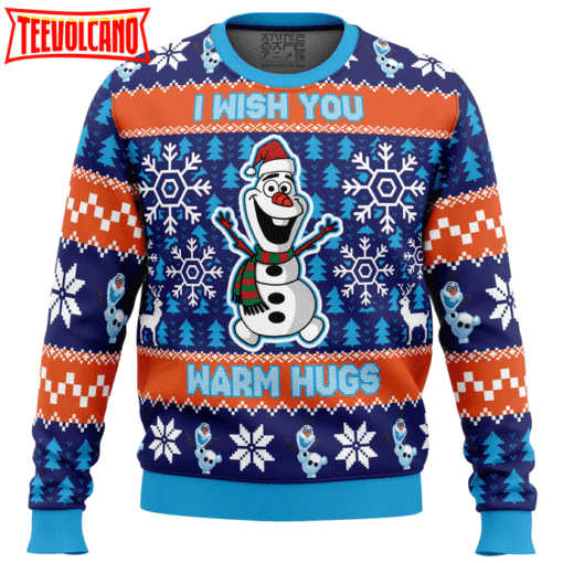 Warm Hugs Frozen Ugly Christmas Sweater