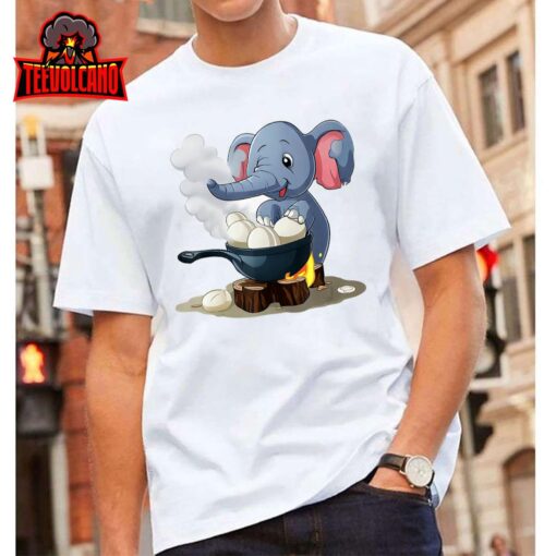 Whimsical Elephant Boiled Egg Tee T-Shirt