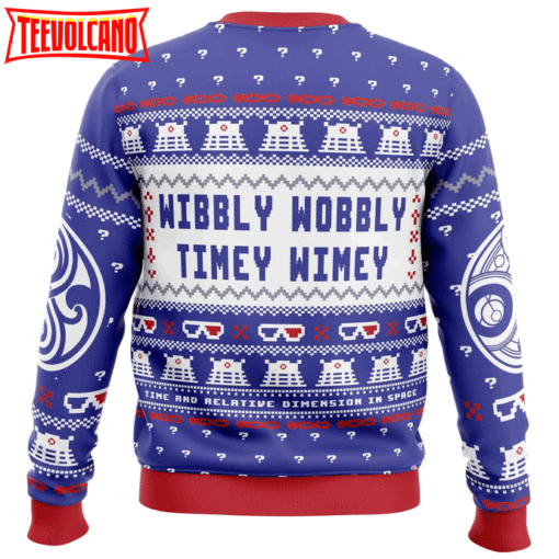 Wibbly Wobbly Doctor Who Ugly Christmas Sweater
