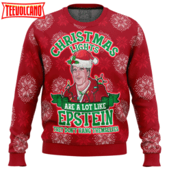 Xmas Lights Are Like Epstein Ugly Christmas Sweater