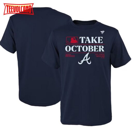 Youth Atlanta Braves Take October 2023 Postseason Locker Room T-Shirt