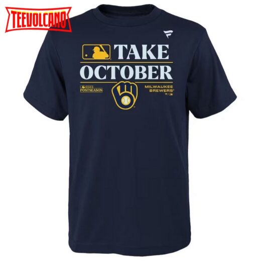 Youth Milwaukee Brewers Take October 2023 Postseason Locker Room T-Shirt