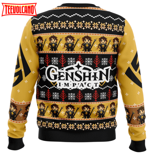 Zhongli Genshin Impact Ugly Christmas Sweater