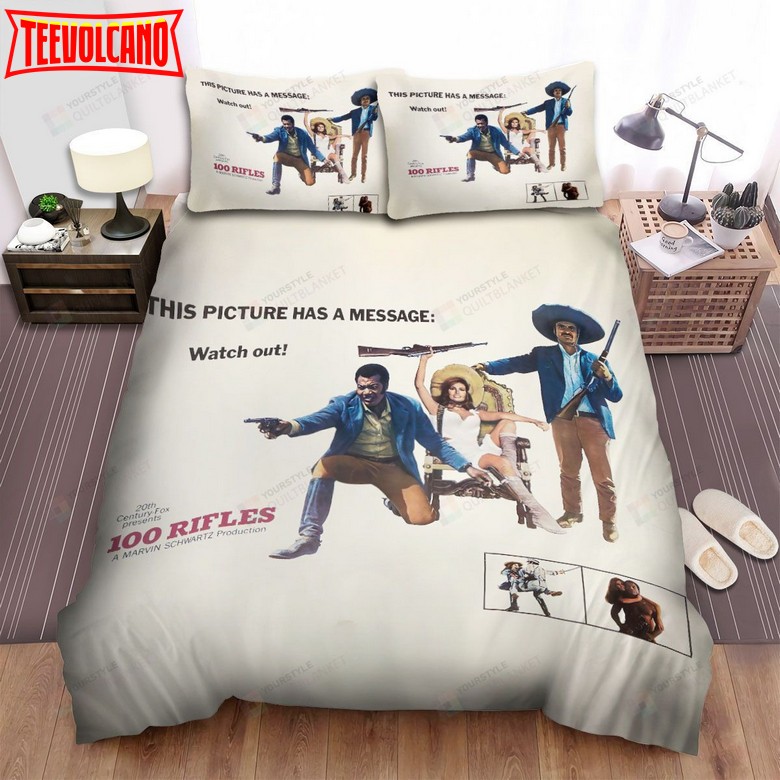 100 Rifles (1969) Th Picture Has A Message Duvet Cover Bedding Sets