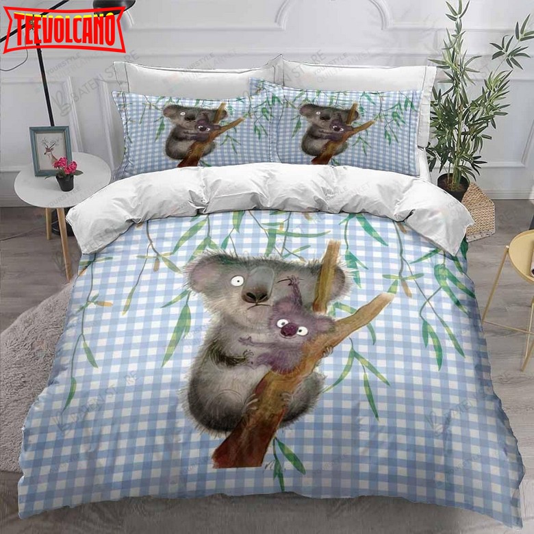 2020 Lovely Cartoon Koala Bed Sheets Duvet Cover Bedding Set