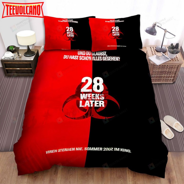 28 Weeks Later Movie Poster 4 Bed Sheets Duvet Cover Bedding Sets