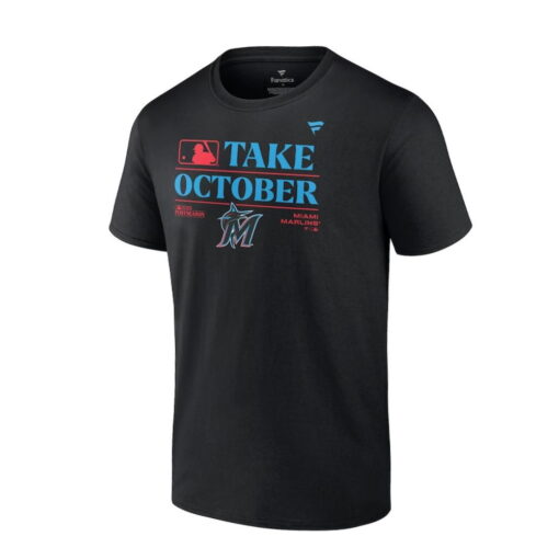 Miami Marlins Black Take October 2023 Postseason Champions T-Shirt