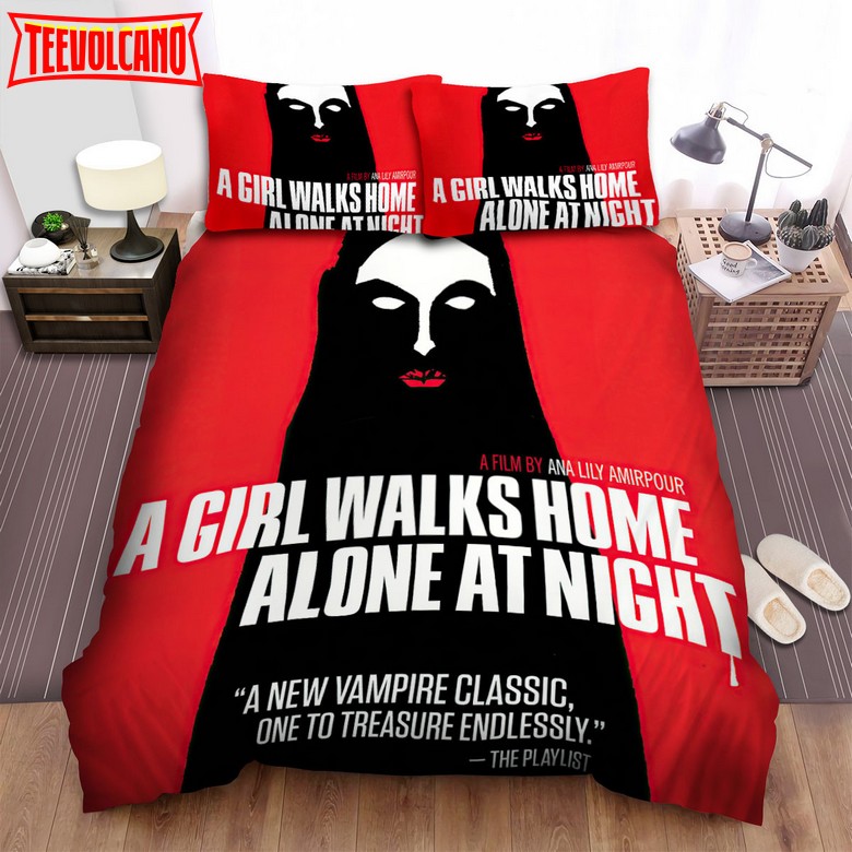 A Girl Walks Home Alone At Night A Film By Ana Lily Amirpour Movie Poster Ver 2 Bedding Sets