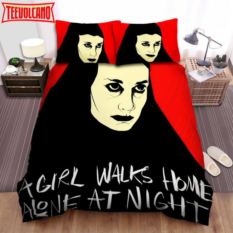 A Girl Walks Home Alone At Night Portrait Of The Girl Bedding Sets