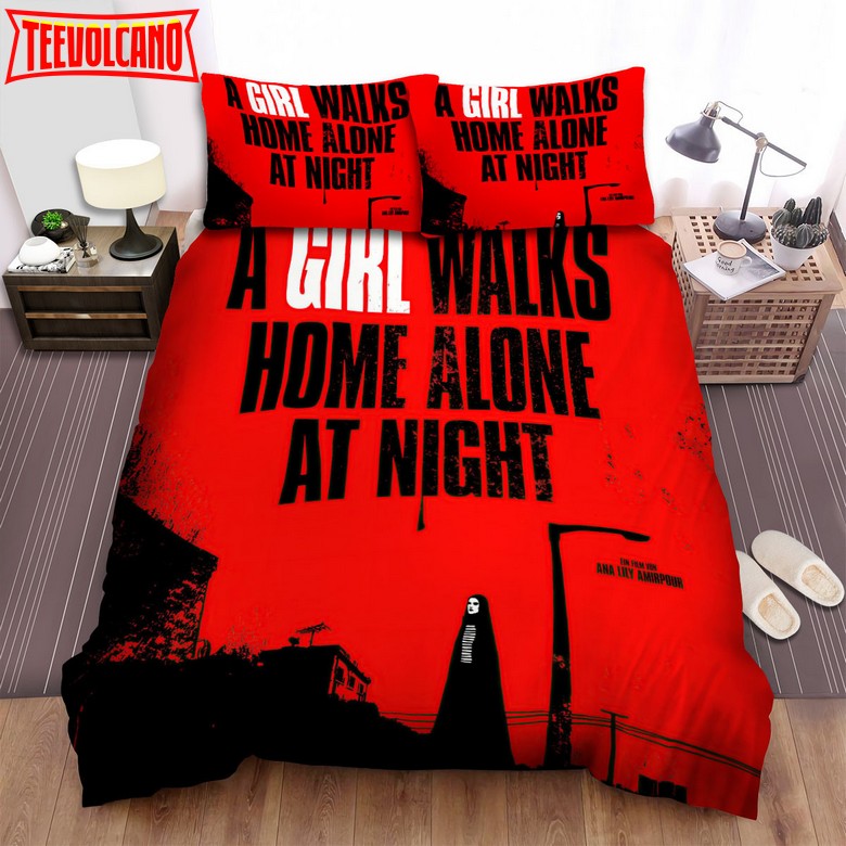 A Girl Walks Home Alone At Night The Girl On The Way Bedding Sets