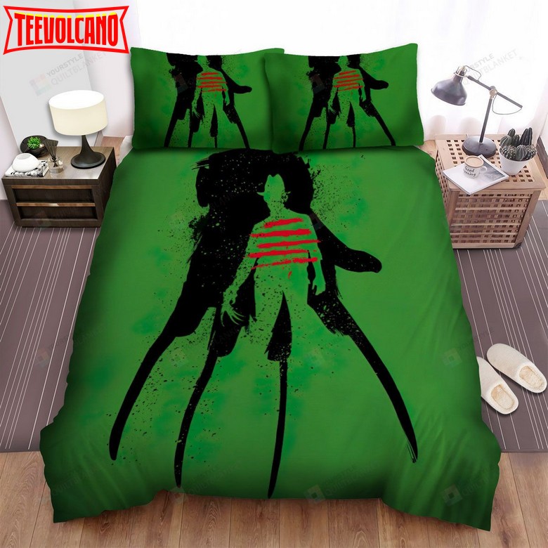 A Nightmare On Elm Street Movie Green Background Photo Bedding Sets