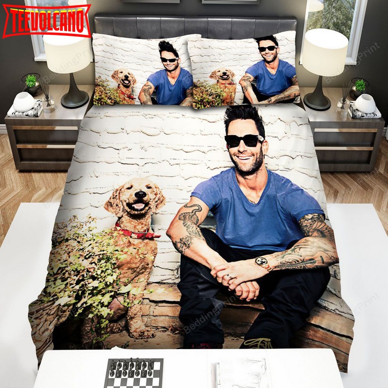 Adam Levine And A Dog Bed Sheets Duvet Cover Bedding Sets