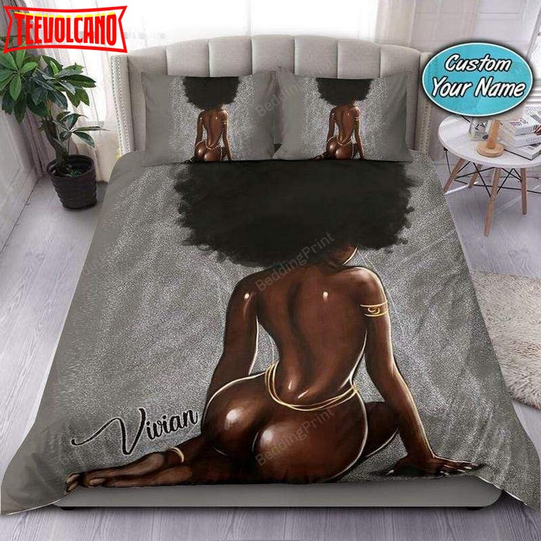 African Afro Black Sexy Girl Art Personalized Custom Bedding Set