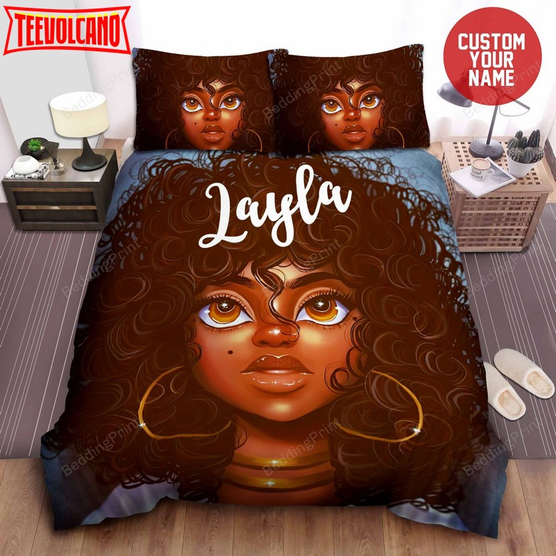 African American Woman Afro Girl Black Girl Magic Custom Bedding Set