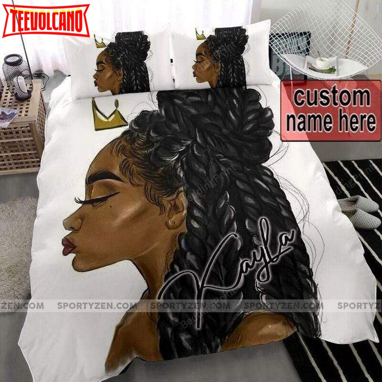 African Black Princess Personalized Custom Name Bedding Set