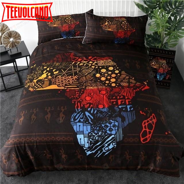 African Map Bed Sheets Spread Duvet Cover Bedding Sets