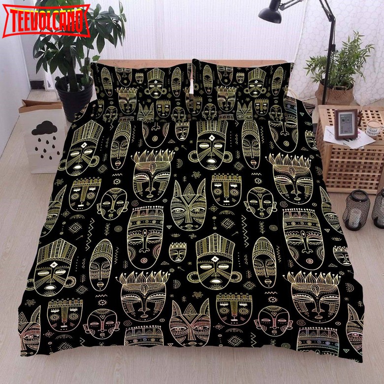 African Mask Bed Sheets Duvet Cover Bedding Sets