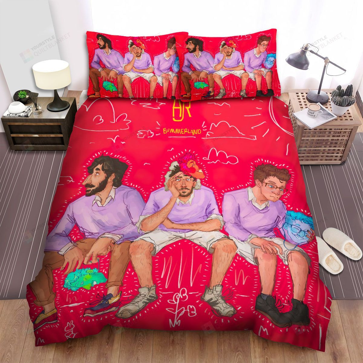 Ajr Band Red Art Bed Sheets Duvet Cover Bedding Sets