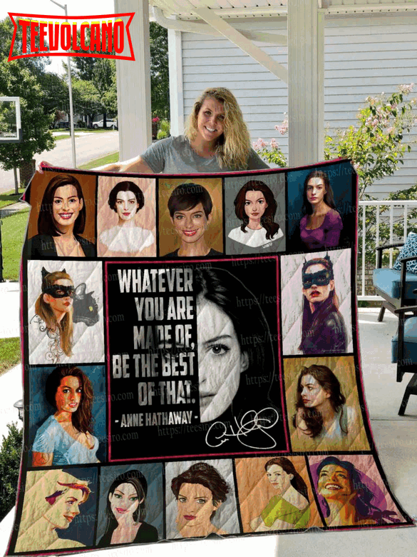 Anne Hathaway 3D Quilt Blanket