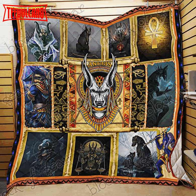 Anubis God Of Egypt 3D Quilt Blanket