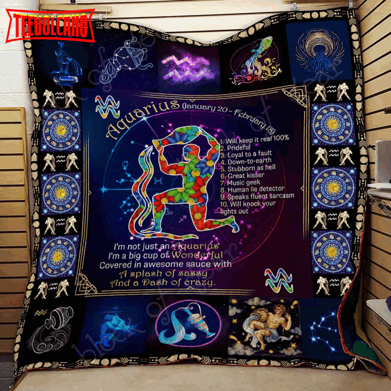 Aquarius 3D Quilt Blanket