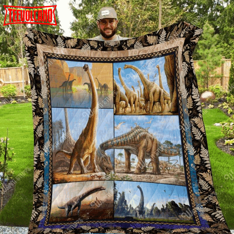 Argentinosaurus Dinosaur 3D Customized Quilt Blanket