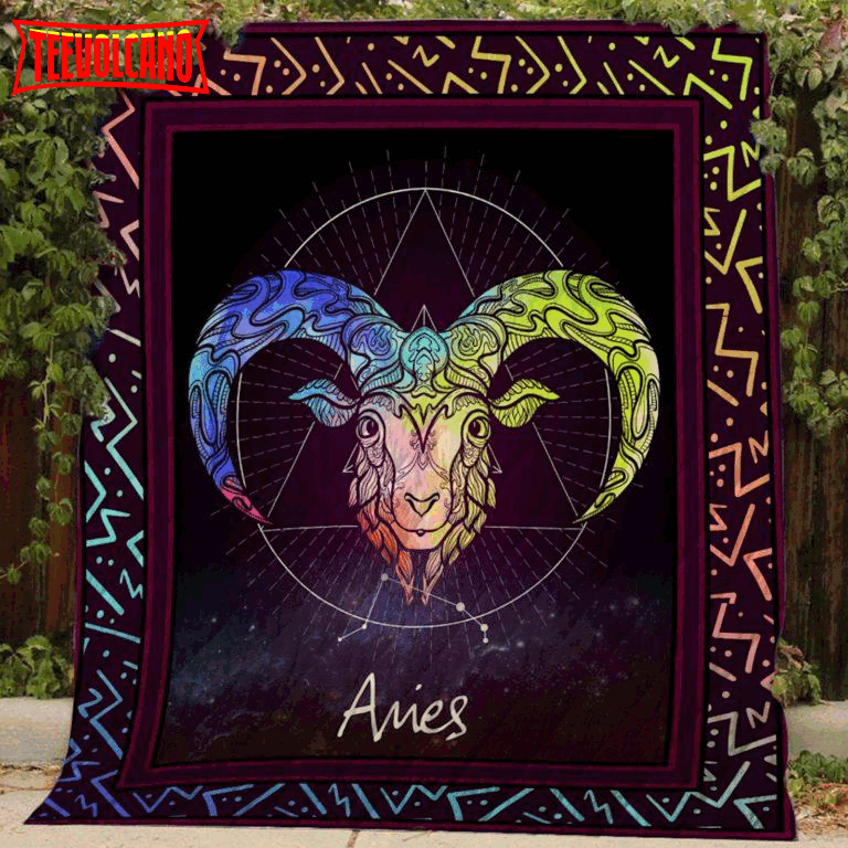 Aries 3D Customized Quilt Blanket