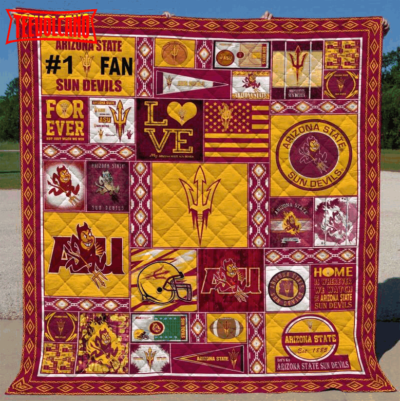 Arizona State Sun Devirs 3D Customized Quilt Blanket