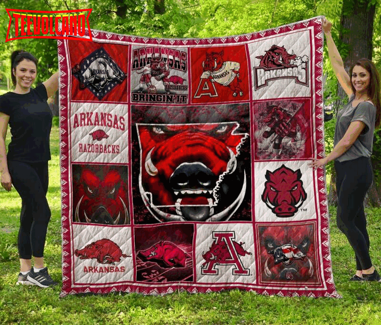 Arkansas Razor Backs 3D Customized Quilt Blanket