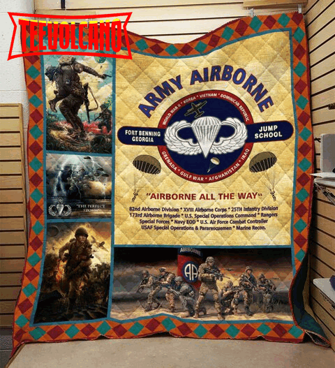 Army Airborne Printing 3D Customized Quilt Blanket