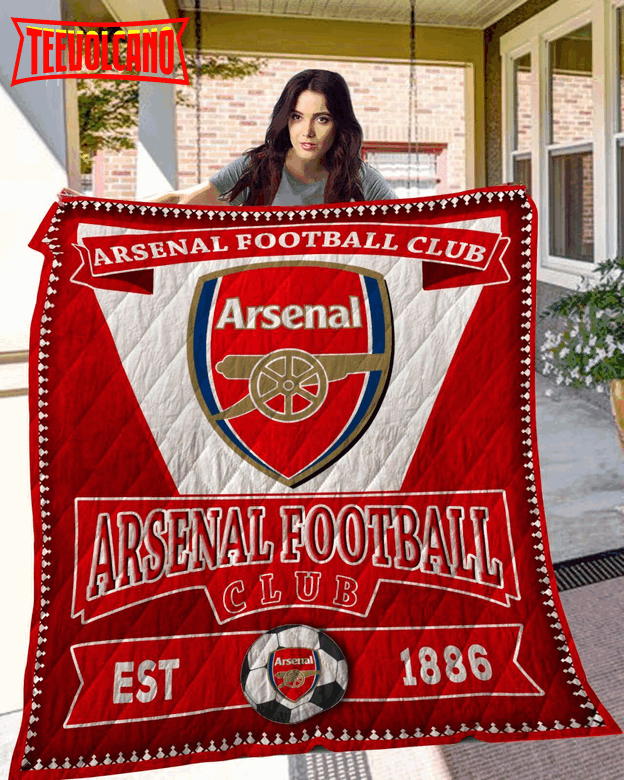 Arsenal Football Club 3D Customized Quilt Blanket