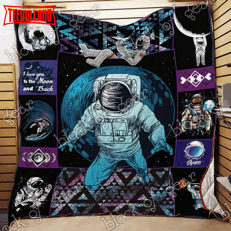 Astronaut 3D Quilt Blanket