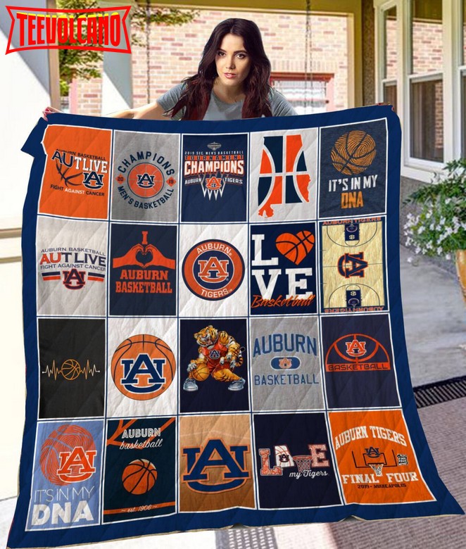 Auburn Basketball 3D Customized Quilt Blanket