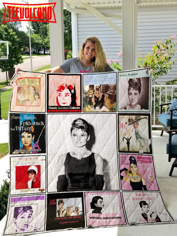 Audrey Hepburn 3D Customized Quilt Blanket