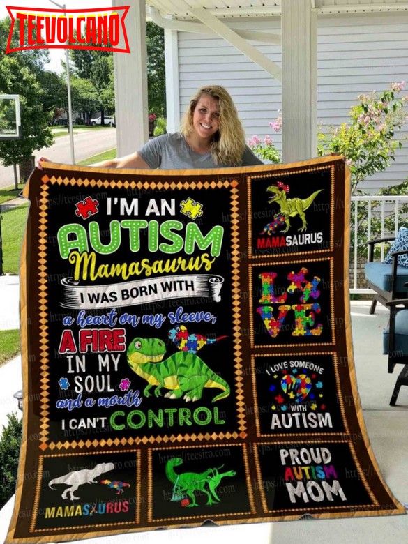 Autism Mom 3D Quilt Blanket