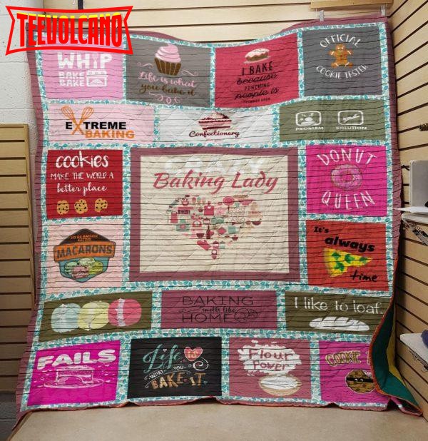 Baker Baking Lazy 3D Customized Quilt Blanket