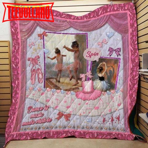 Ballet Pink 3D Customized Quilt Blanket