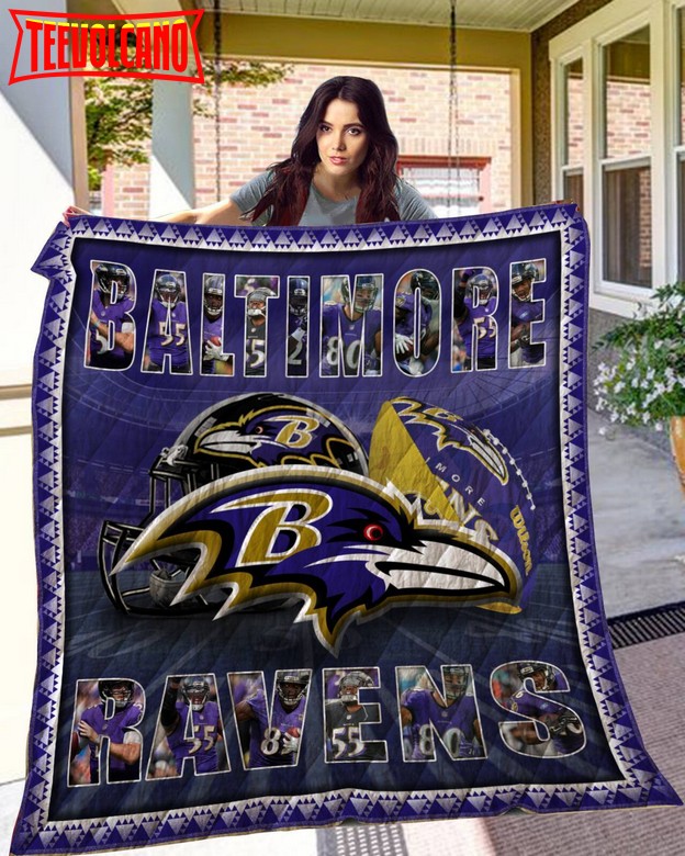 Baltimore Ravens 3D Customized Quilt Blanket