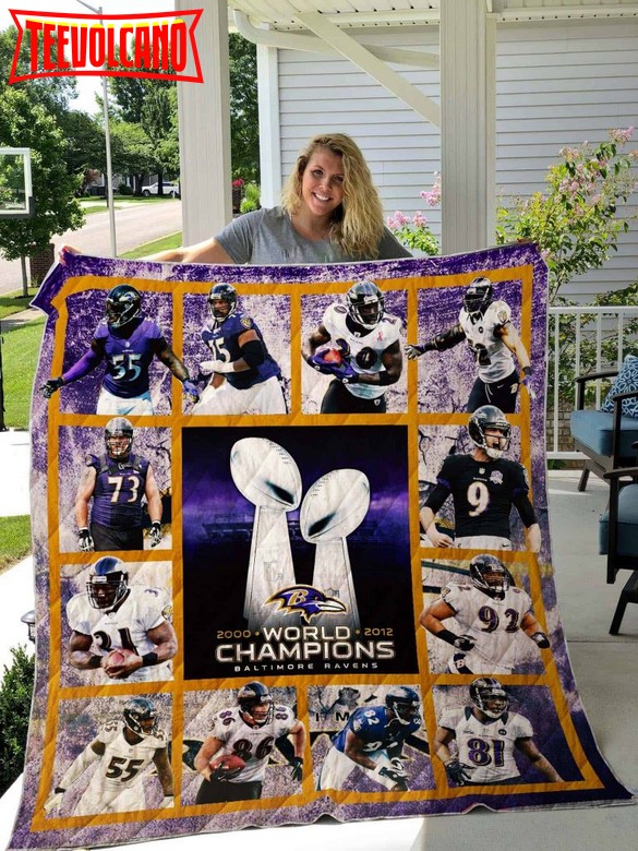 Baltimore Ravens 3D Quilt Blanket