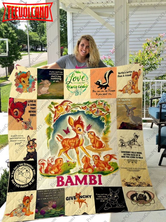 Bambi 3D Customized Quilt Blanket