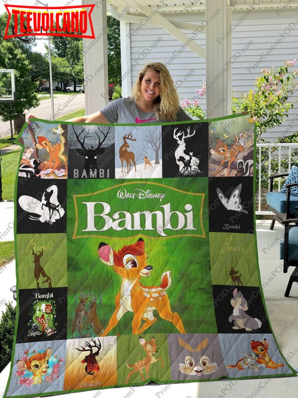 Bambi Minimalist 3D Customized Quilt Blanket