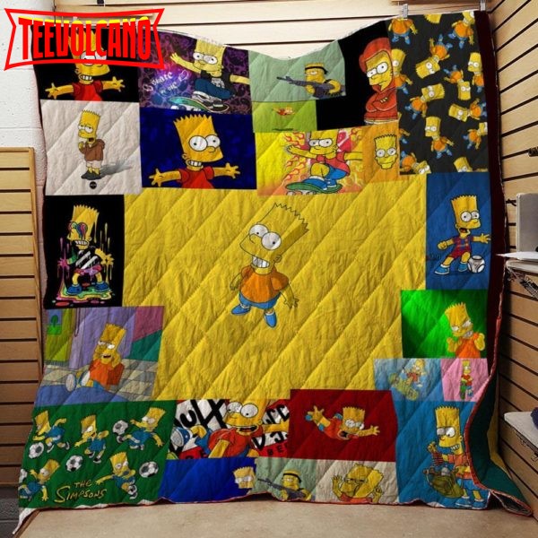 Bart Simpson 3D Customized Quilt Blanket