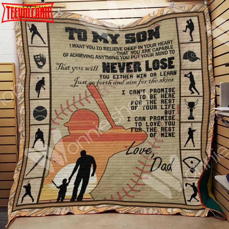 Baseball Dad 3D Customized Quilt Blanket